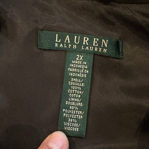 Vtg Lauren Ralph Lauren Vest Jacket Womens Size 2XL Black Velour Velvet Classy - Picture 6 of 9